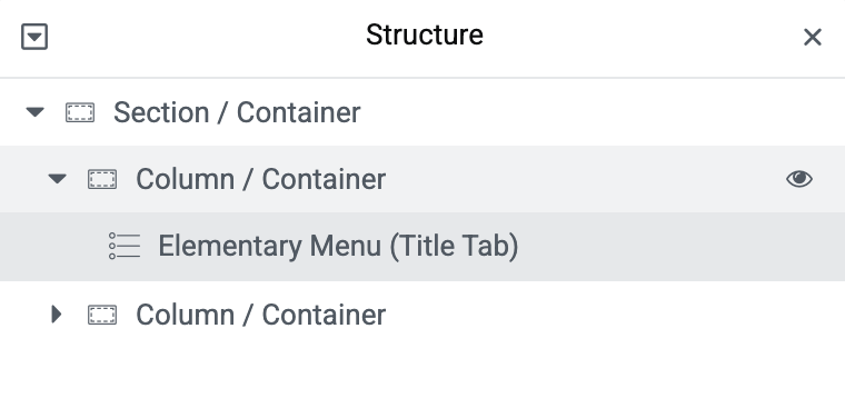 structure of a tabbed mega submenu