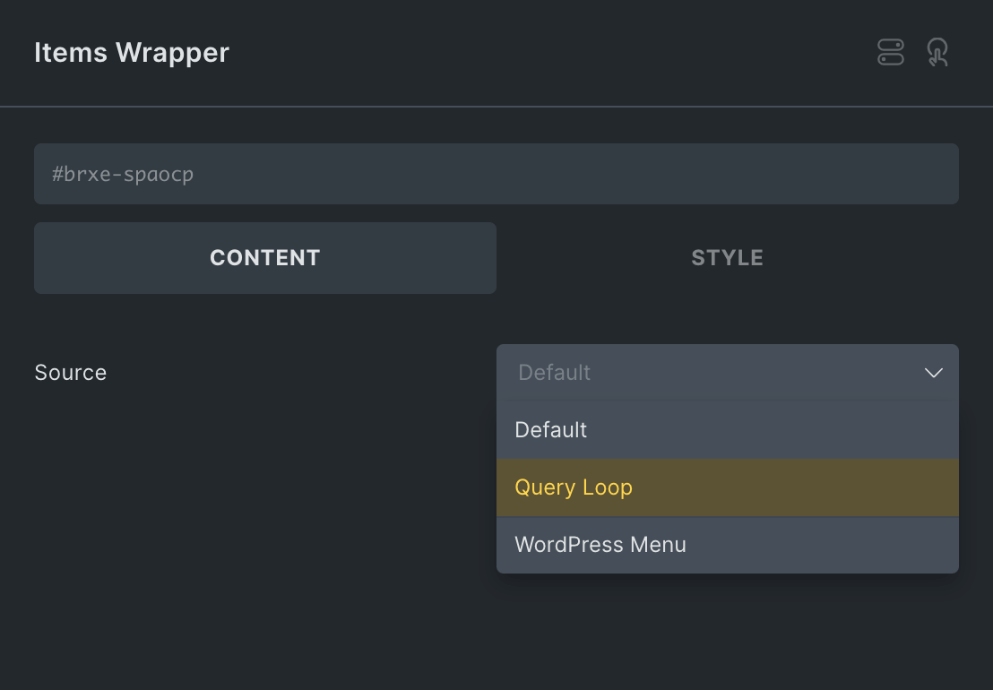 new source control for items wrapper