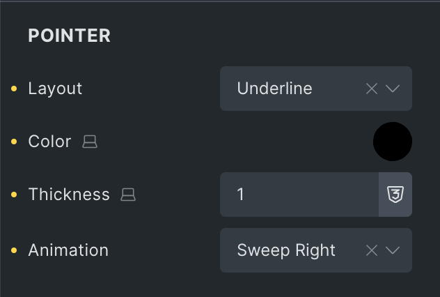 top level menu items settings 2