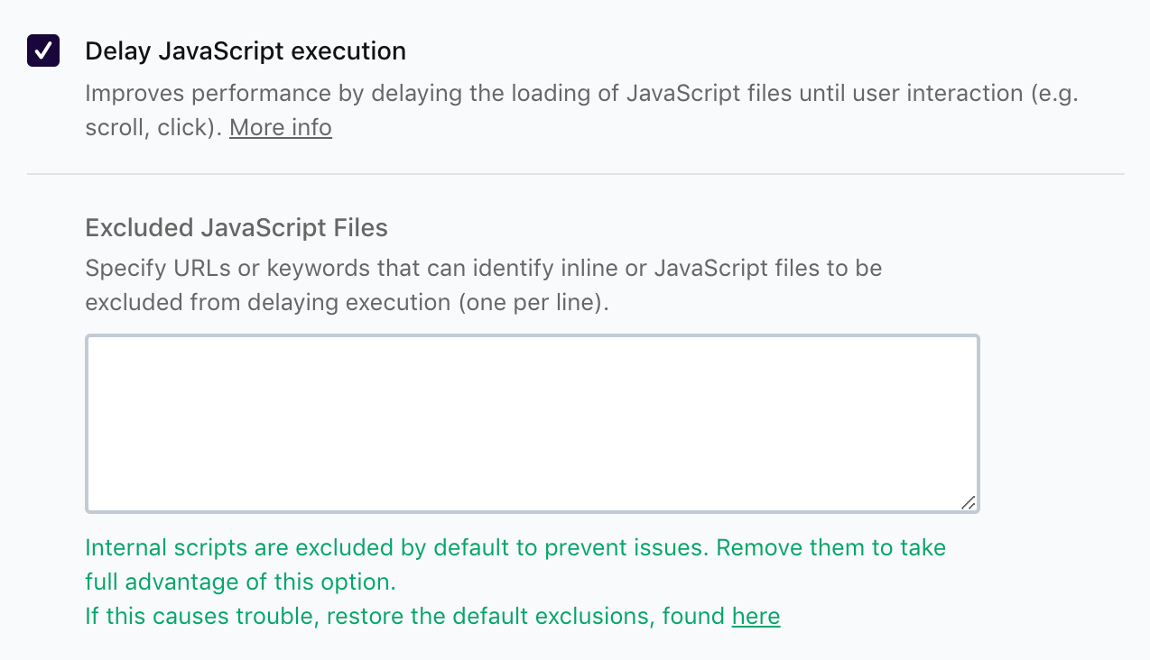 WP-Rocket - delay javascript execution